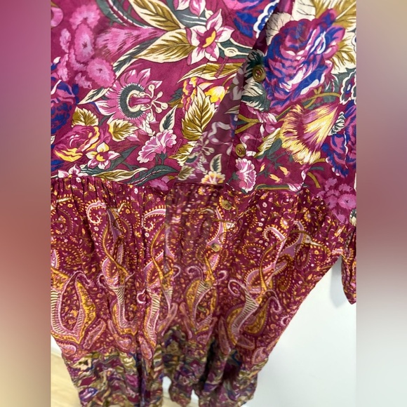 NWOT- Anthropologie - Nikole Floral Paisley BOHO BUTTON DOWN DRESS - Picture 6 of 14